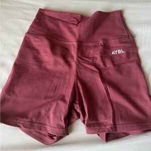 Red AYBL biker shorts